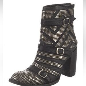 Mexicana old gringo black leather studded ankle boots